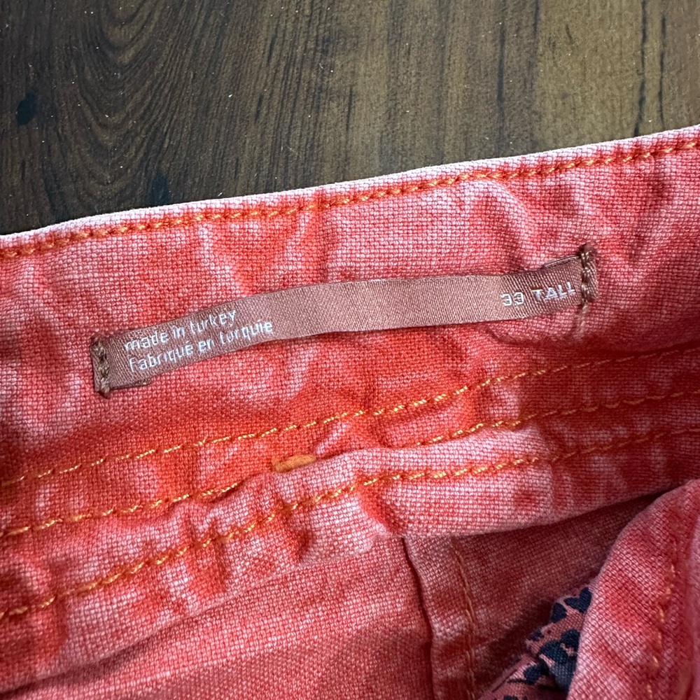 Anthropologie Pilcro Vibrant Coral Wide Trousers - Picture 4 of 6